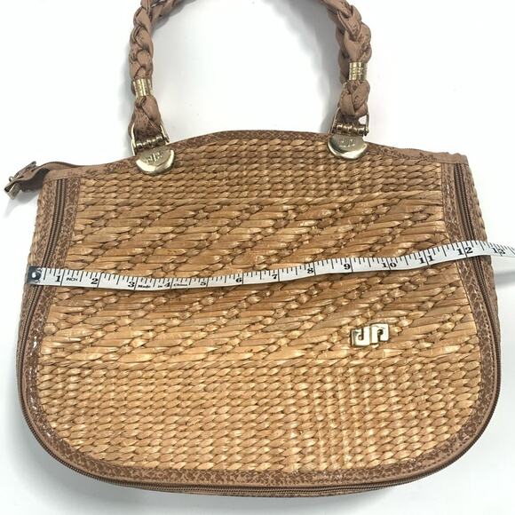 Viintage Pier Giorgio Straw  Coastal Grandma 3 Tone Handbag Made In Italy - Picture 7 of 14